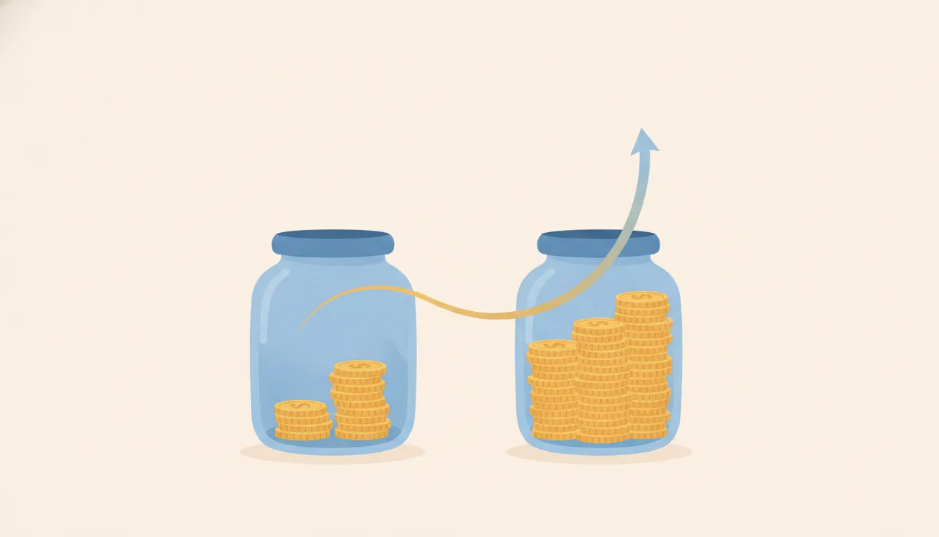 Editorial illustration for Credit Card Debt vs. Savings: Why the Gap in Rates Matters.