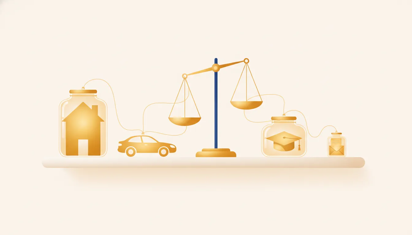 Editorial illustration for Sorting Your Debts by Cost, Purpose and Monthly Weight.